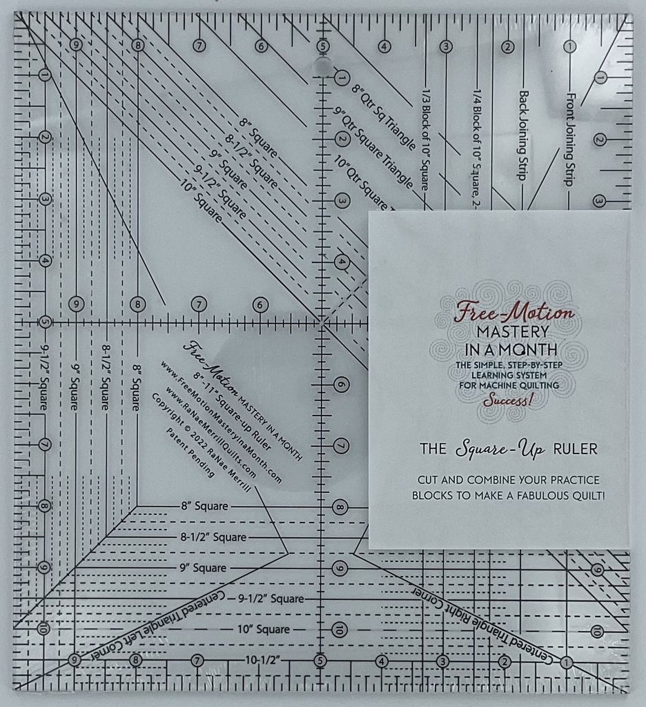 Free-Motion Mastery Square-Up Ruler