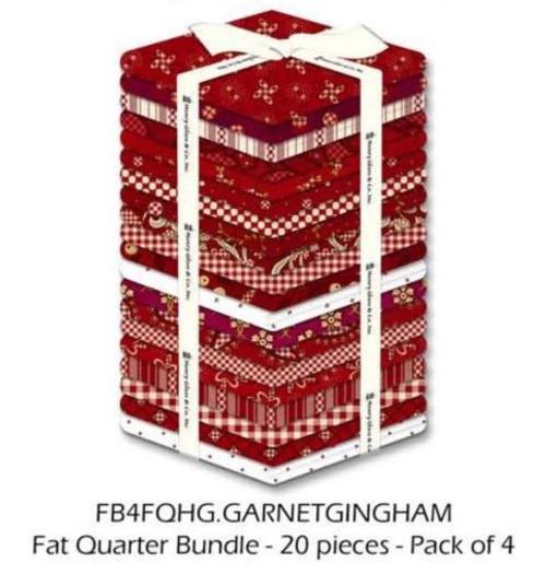 Garnets & Gingham Fat Quarters 20 Pieces