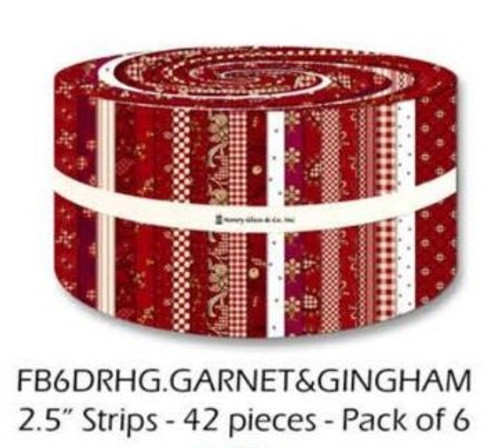 Garnets & Gingham 2.5" Strips 42 Pieces