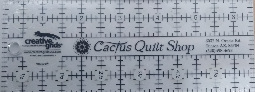 Creative Grids 'Cactus Quilt Shop' Ruler 6.5" x 2.5"