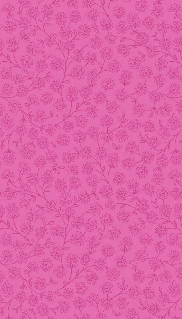 Floral Vines on Bright Pink