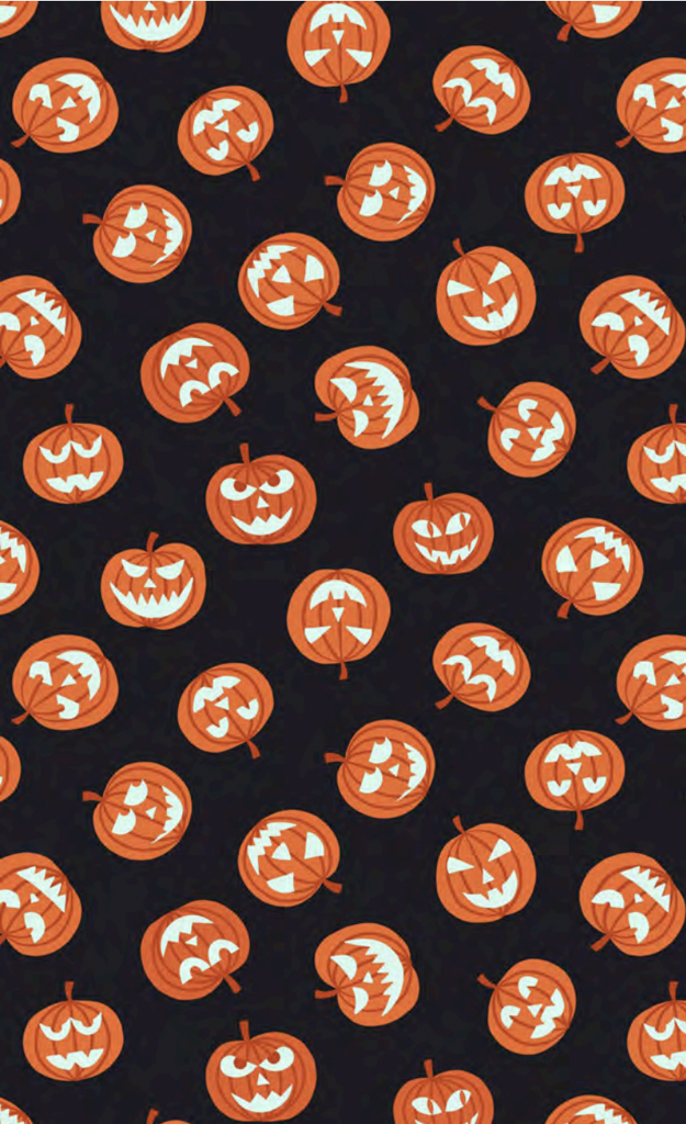 Glow in the Dark Pumpkin Faces on Black