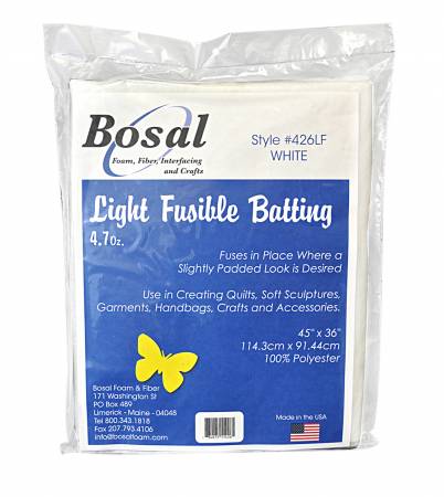 Single Sided Light Fusible Batting 4.7oz 45in x 36in