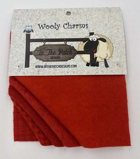 [WC4547] Wooly Charms 5" x 5" Red Orange