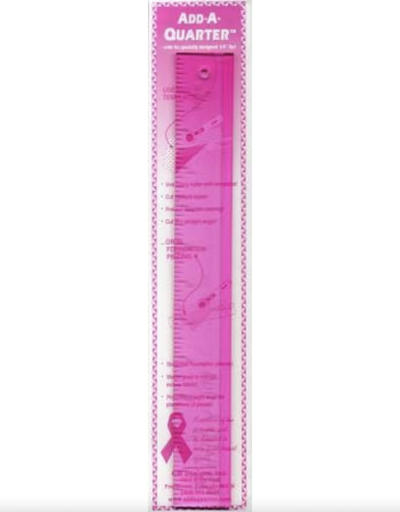 [CM12PLUSPK] Add A-Quarter Plus Ruler 12" Pink