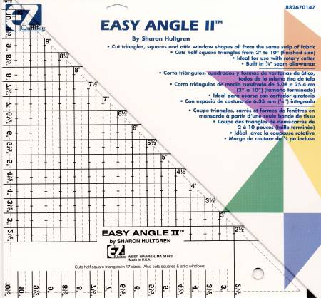 [882670147A] Easy Angle II Triangle Ruler 45 Degree 10.5"