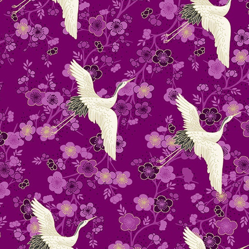 [2520-L] Hikari Cranes Purple