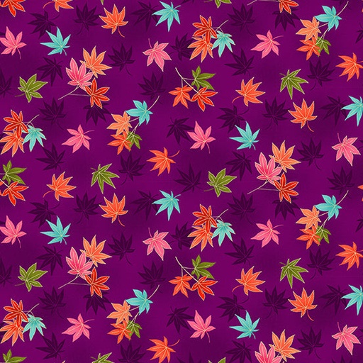 [2517-L] Hikari Maple Leaves Purple
