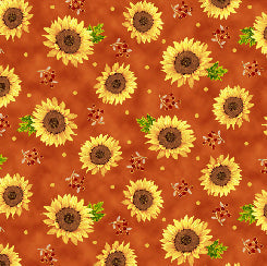 [28970-O] Always Give Thanks Sunflowers Orange
