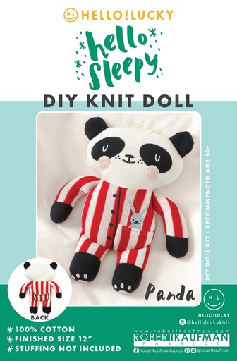 [AILT-21028 PANDA] SALE - Knit Doll Kit Panda