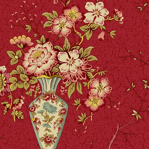 [A-9520-R] Anne's English Scrapbox Crimson Vase