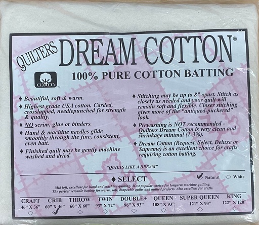 [N4CB] N4 Natural Dream Cotton Select - Mid Loft - Crib
