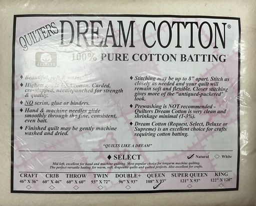[N4Q] N4 Natural Dream Cotton Select - Mid Loft - Queen