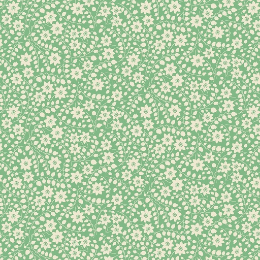 [366-66] Nana Mae 6 Green Tonal Floral