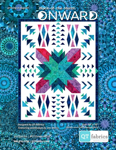 [4170] Onward Quilt Featuring Jewelscape Block of the Month