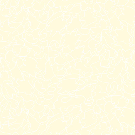 [23541-E] Quilting Illusions Scribble White/Ecru Cotton