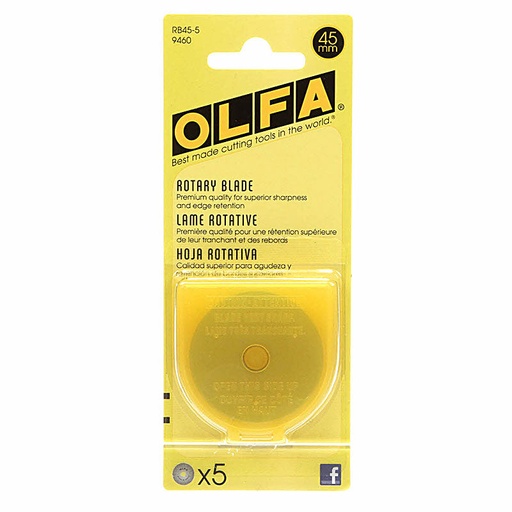 [RB45-5 / 9460] Olfa RB45-5 Rotary Blade 45MM, 5/PK