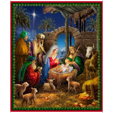 [28935-X] SALE-Born in Bethlehem Nativity Panel