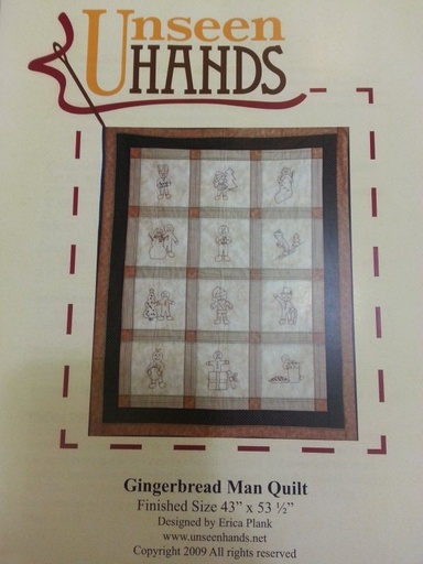 [Gingerbread Man Quilt] SALE-Unseen Hands Gingerbread Man Quilt