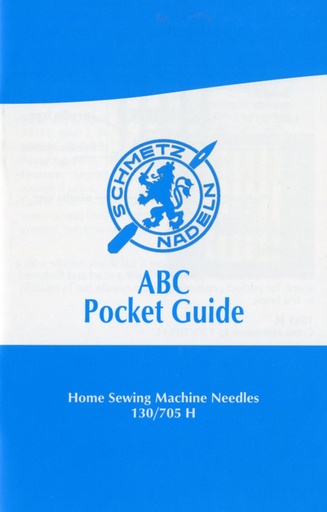 [D-81] Schmetz Sewing Machine Needle 'ABC' Pocket Guide