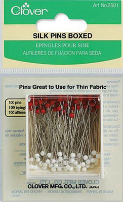 [2501] Glass Head Silk Pins 100ct