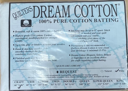[W3CF] W3 White Dream Cotton Request - Thinnest Loft - Craft