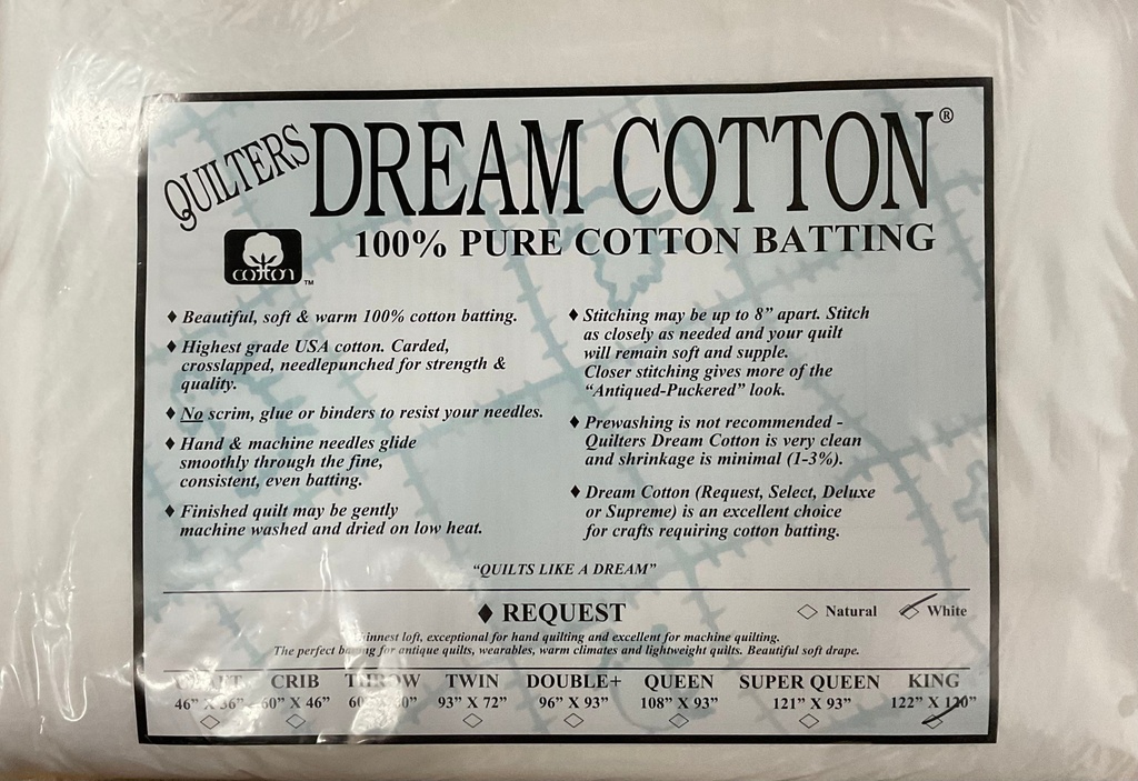 White Dream Cotton Request - Thinnest Loft