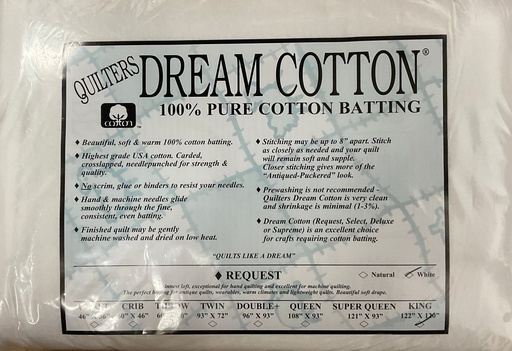 [W3K] W3 White Dream Cotton Request - Thinnest Loft - King