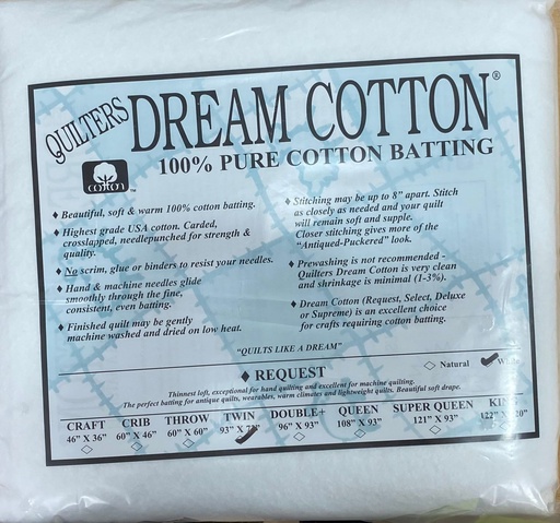 [W3TN] W3 White Dream Cotton Request - Thinnest Loft - Twin