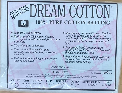 [W4CF] W4 White Dream Cotton Select - Mid Loft - Craft