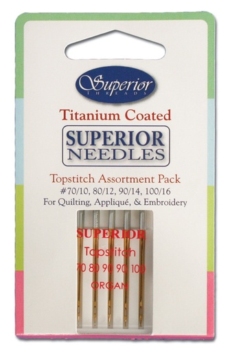 [132ASST] Superior Totpstitch Machine Needle Assortment Pack 5ct