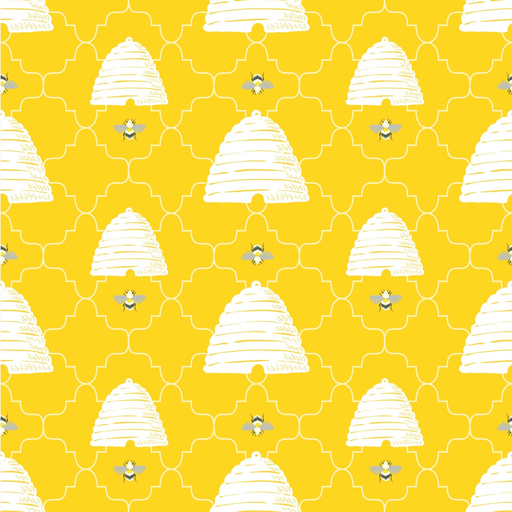[RBS-ST3140-08] Sweet Tea & Honey Bees Honeycomb Yellow