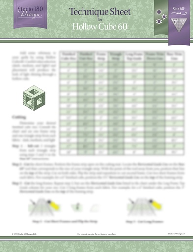 [DTEC34] Hollow Cube 60 Technique Sheet-Studio 180