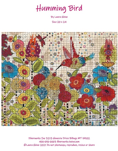 [FWLHHB] Humming Bird Collage Pattern by Laura Heine