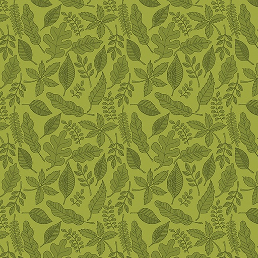 [13438-44] Leaves and Spice Tonal Green