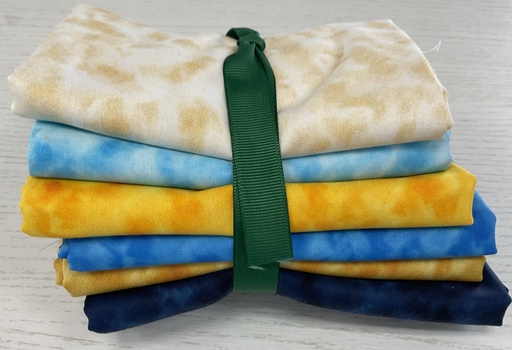 [6PackBlueGoldColorDance] 6 Pack - Blue & Gold w/ Pattern