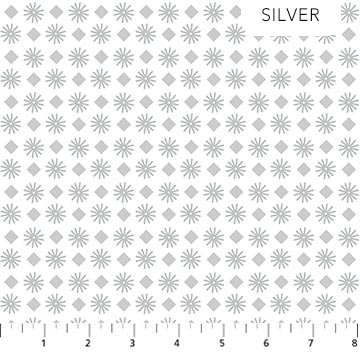 [10336M-10] Winterlude Silver Metallic Snowflake