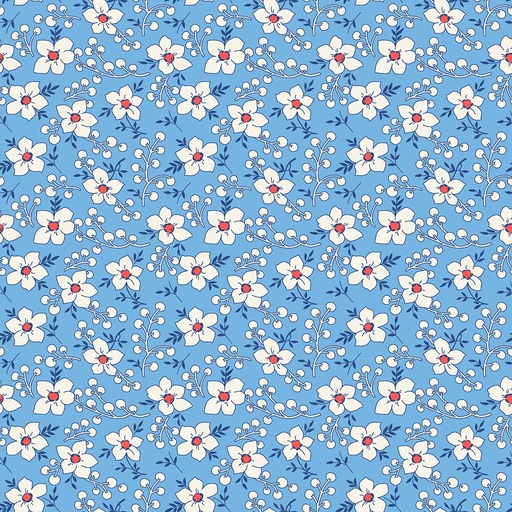 [53200-3] Blue Flowers & Berries - Windham Fabrics