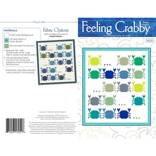 [P180­ FEELINGCRABBY] Feeling Crabby Quilt Pattern