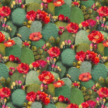 [CD2403-GREEN] Green Prickly Pear Cactus