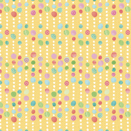 [2456-44 Yellow] Im All Ears Yellow Line Dots