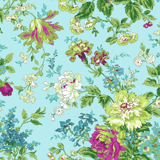 [R210223-BLUE] Bouquets Blue - Marcus Fabrics