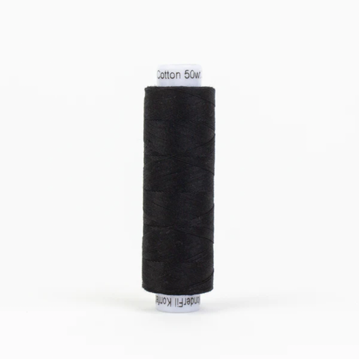 [KTS-200] Konfetti Solid 50wt Cotton Thread 200m Black