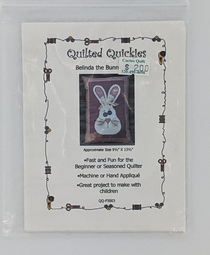 [QQ-P3003] SALE - Quilted Quickies Belinda the Bunny Pillow