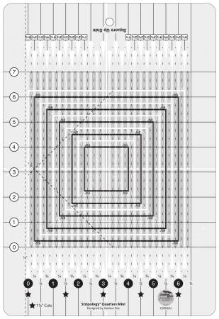 [CGRGE4] Creative Grids Stripology® Quarters Mini Quilt Ruler