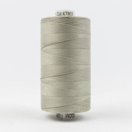 [KT1-903-Very Light Grey] Konfetti Solid 50wt Cotton Thread 1000m Very Light Grey