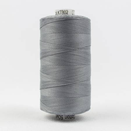 [KT1-902-Medium Grey] Konfetti Solid 50wt Cotton Thread 1000m Medium Grey