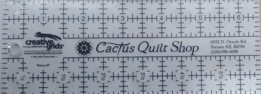 [CGRSHOP] Creative Grids 'Cactus Quilt Shop' Ruler 6.5" x 2.5"