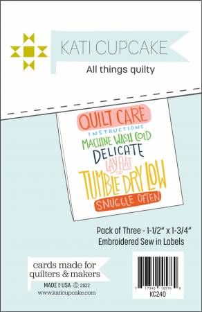 [KC240] Quilty Instructions Sew In Labels