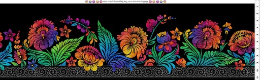 [1VIV-1] Vivid Multi Flower Border